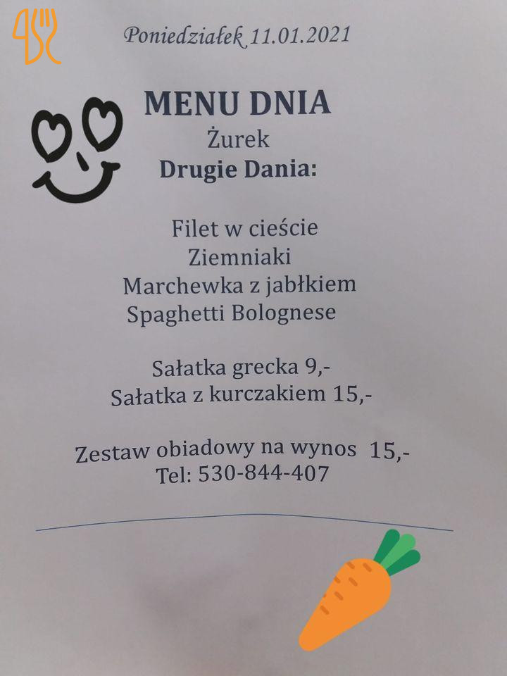 Czarnkowskie Sukiennice Menu