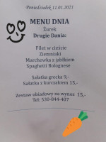 Czarnkowskie Sukiennice menu