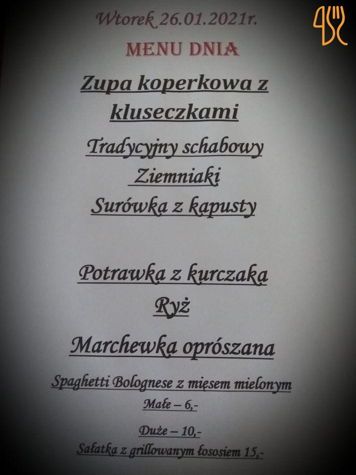 Czarnkowskie Sukiennice Menu