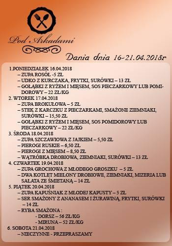 Pod Sloncem Sc Restauracja Magdalena Kowalczyk Menu