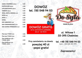 Do Syta Kebab Pizza menu