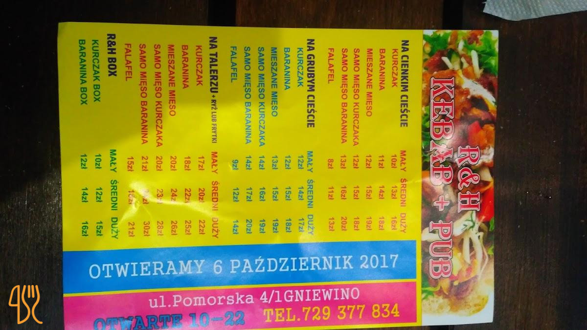 Aladdin Kebab Gniewino Menu