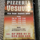 Pizzeria Vesuvio Menu