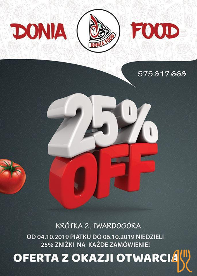 Donia Food Menu