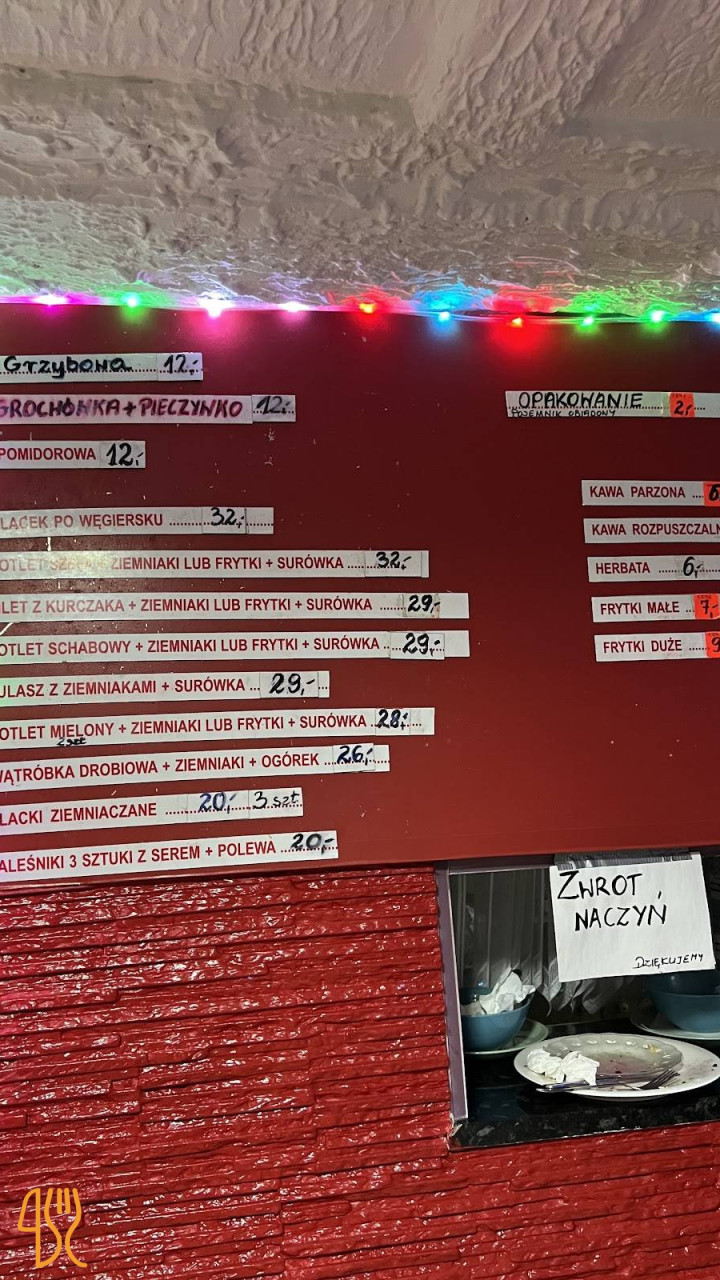 Zajazd Menu
