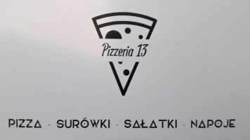 Pod 13. Pizzeria menu