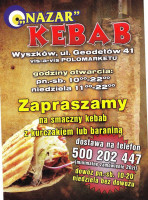 Nazar Grill&kebab menu