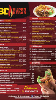 Super Bd Kebab menu