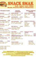 Pizzeria Snack Smak menu