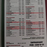 Pizzeria Bazylia I Oregano Menu