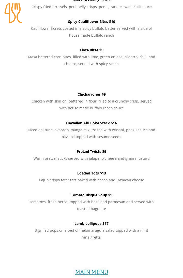 Gastrofaza Menu