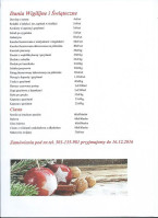 Czarny Piec menu