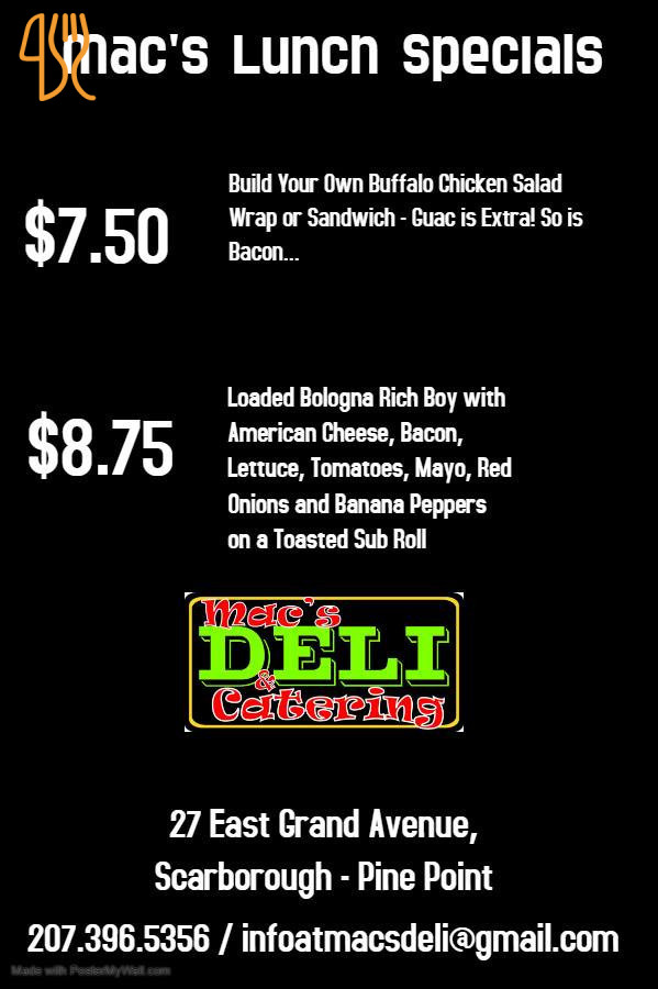Bistro Land, Barlinek Menu
