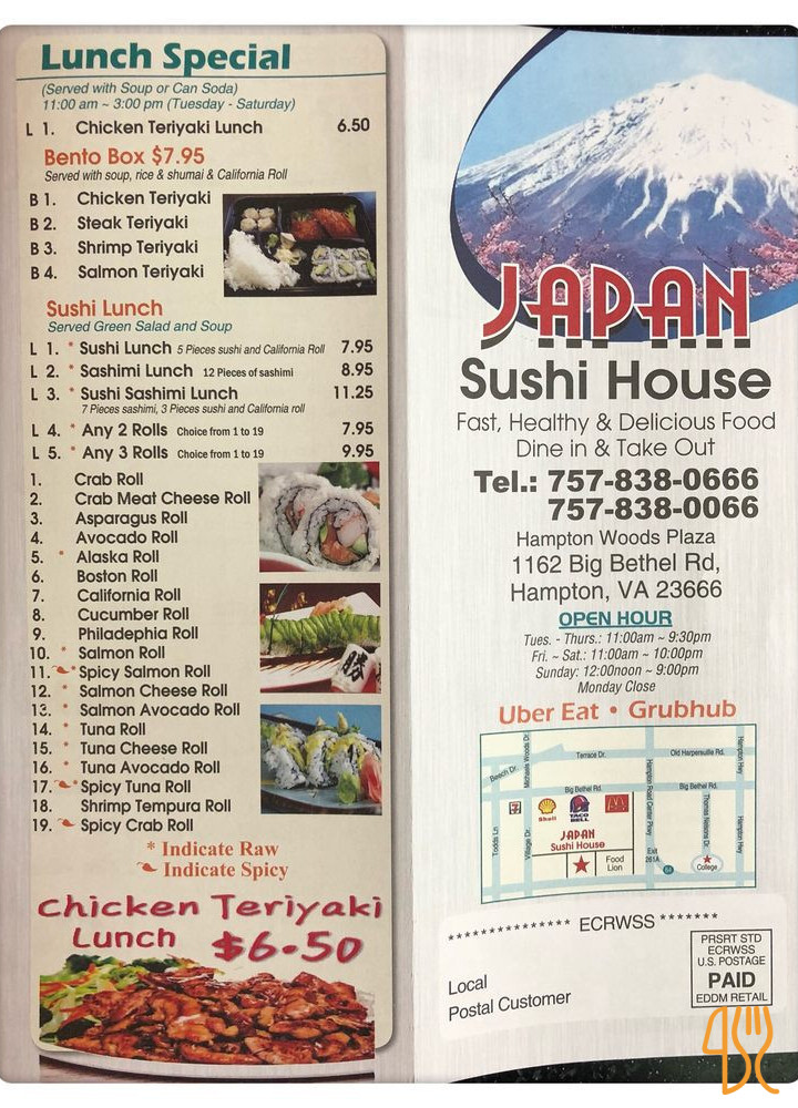 Farmer Food Truck Menu