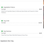 Vitalia Resort Menu