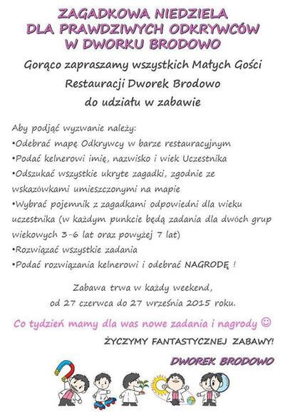 Dworek Brodowo Przyjęcia Menu