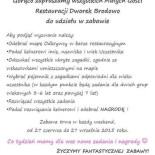 Dworek Brodowo Przyjęcia Menu