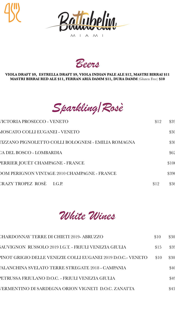 Zuhp Feliks Menu