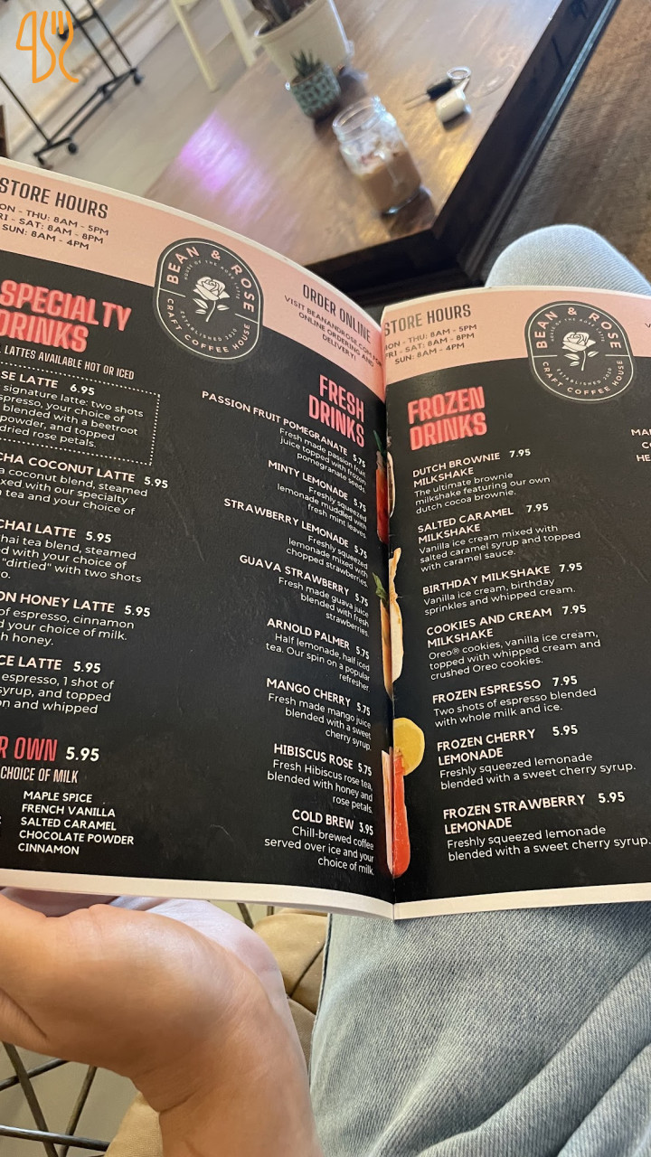 Oaza. Menu