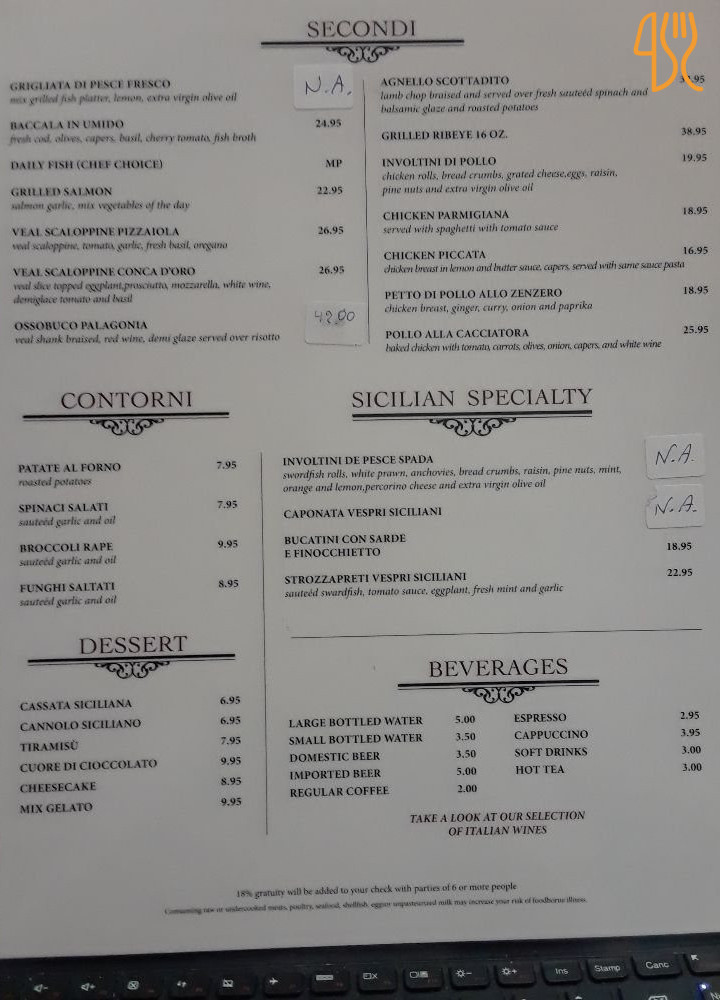 Pizzeria Soloo Menu
