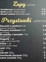 Stara Piwnica menu