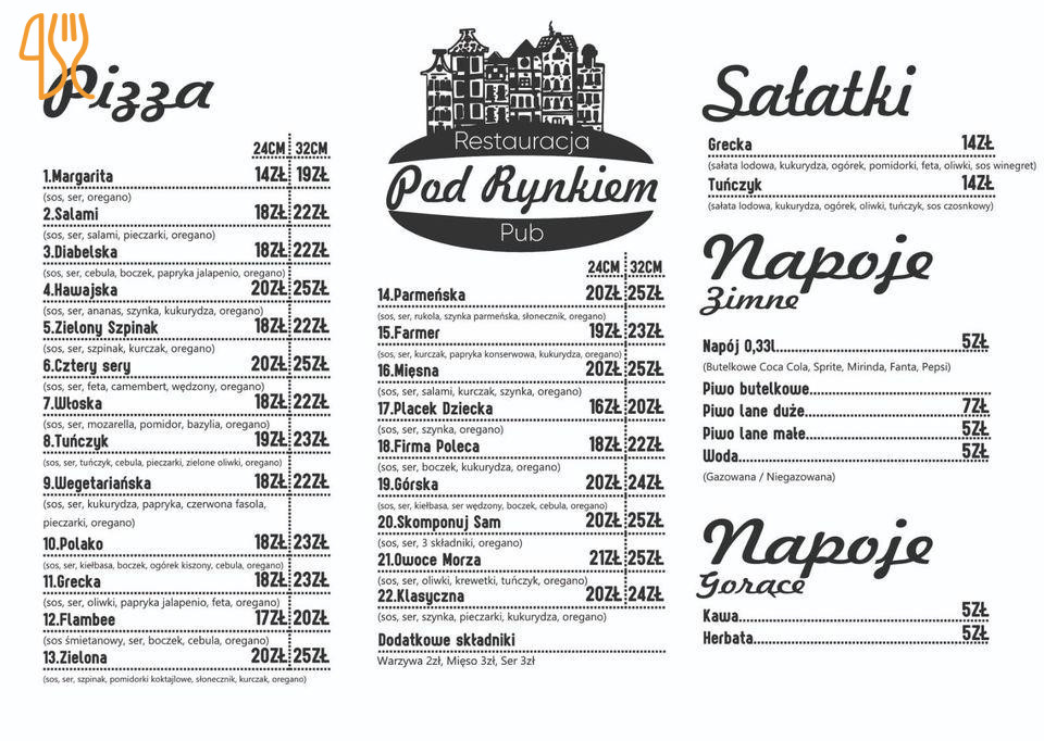 Pod Rynkiem Menu