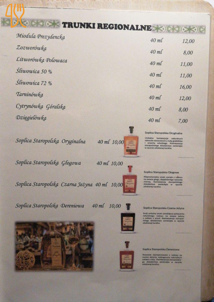 Karczma Giewont Menu