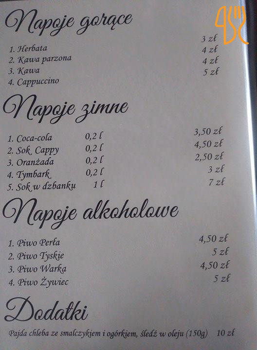Gospoda U Karola Menu