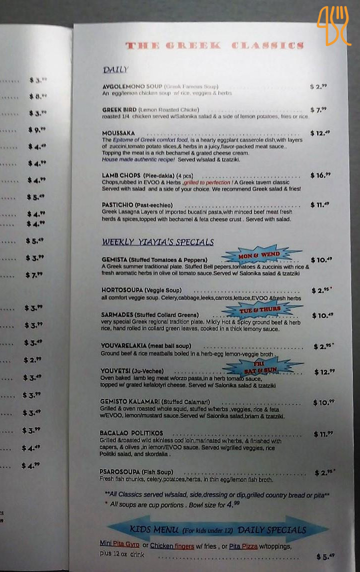 Gospoda U Karola Menu