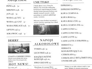 7niebo Bistro Menu