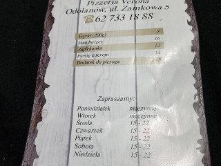 Pizzeria Verona Menu