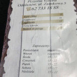 Pizzeria Verona Menu