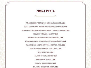 Gościnna Kalety Menu
