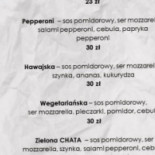 Zielona Chata Menu