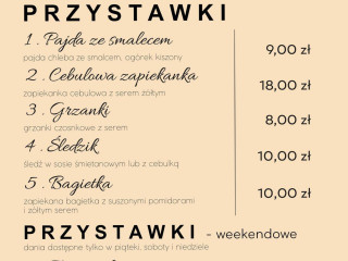 Gościniec Solicki Szczawno-zdrój Menu