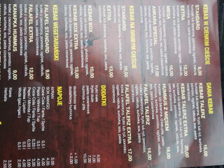 Kebab Ankara Menu