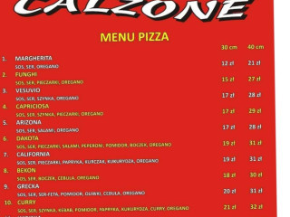 Pizzeria Calzone Marcin Wiśniewski Menu