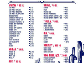 Texas Menu