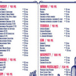 Texas Menu